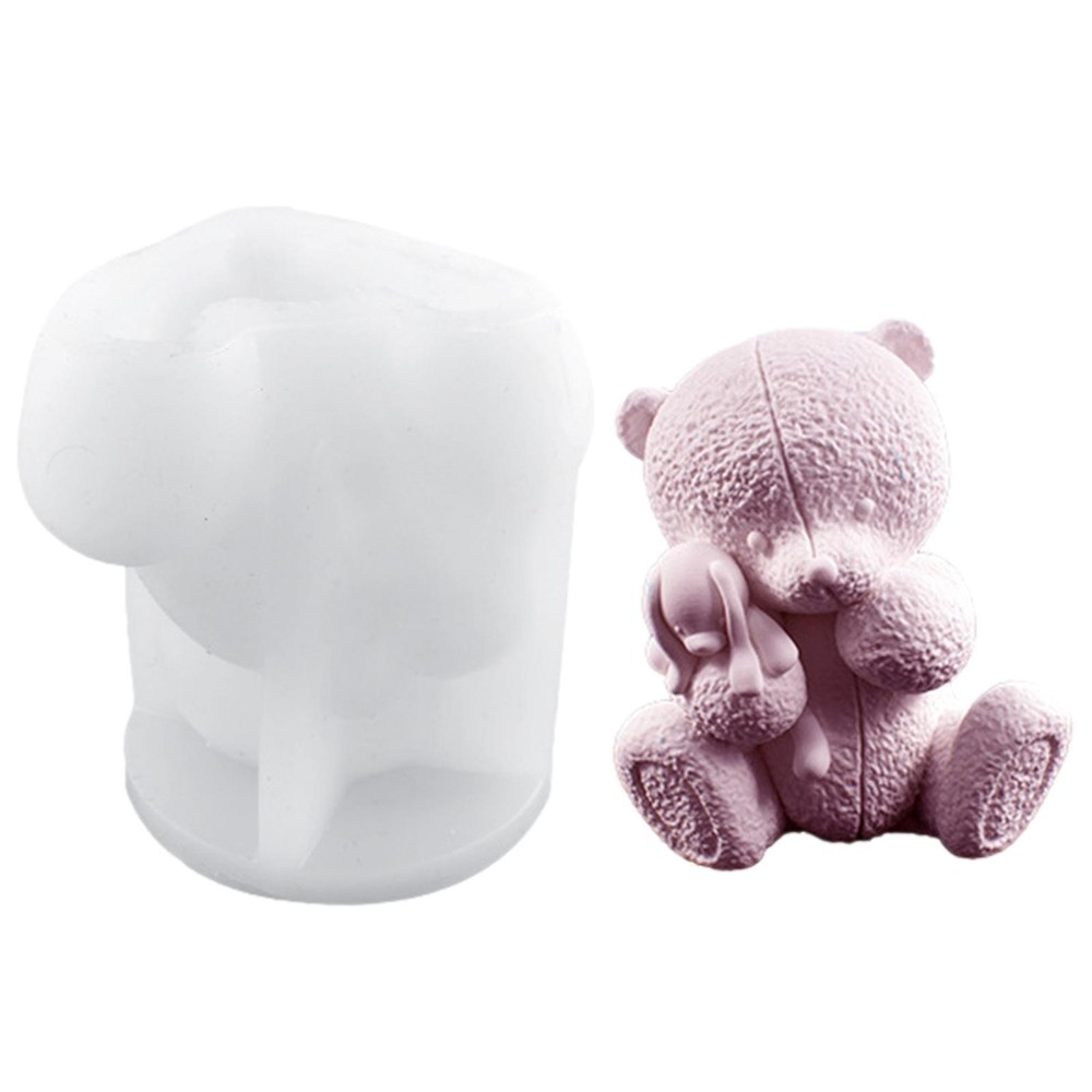 Bear Candle Mold Silicone 3d Bear Soap Making Handmade Craft Resin Mould