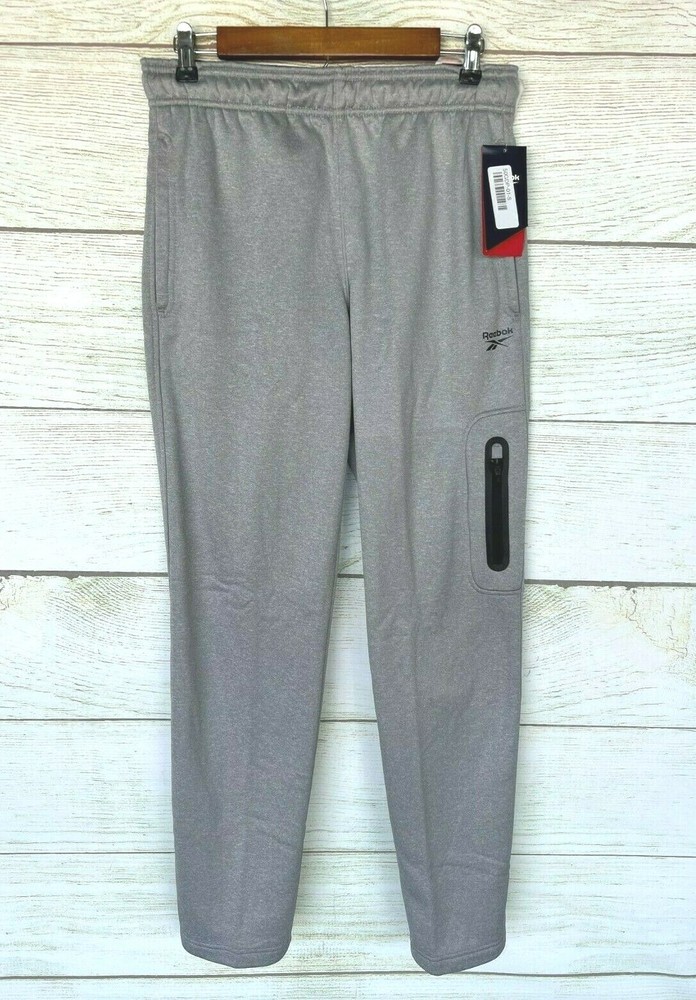 Reebok Athletic Pants Mens Size Small Grey Tremont Slim Fit Fleece Pants New