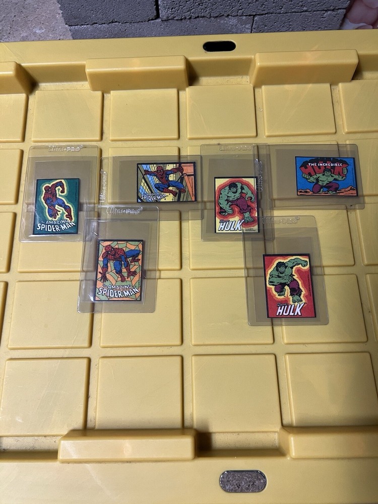 Vintage Spiderman Hulk Iron-On Fabric Patches Set of 6