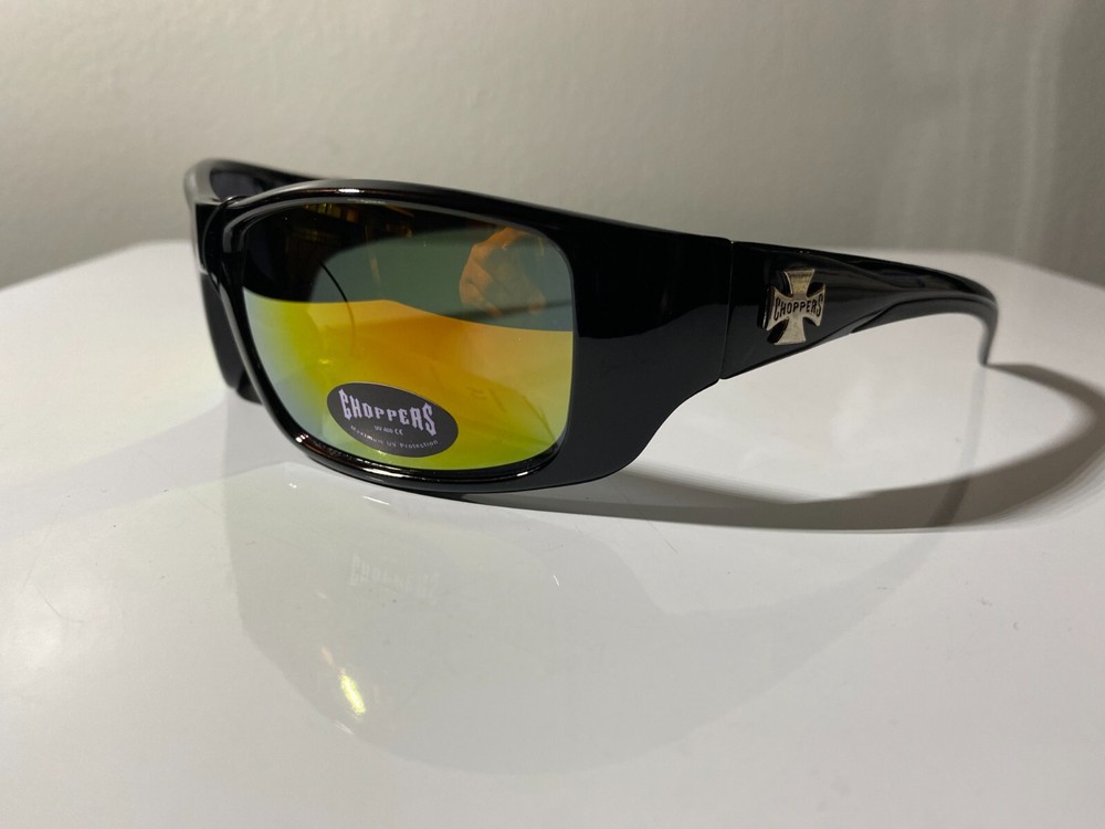 Men's Chopper Brand Sunglasses - Black Frame & Yellow Polarized Lenses