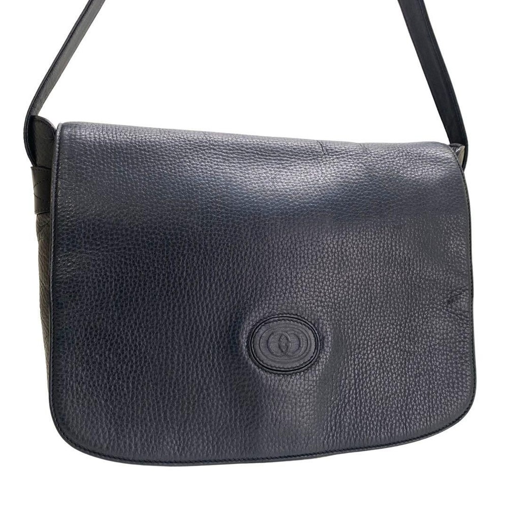 Authentic Vintage Gucci Navy Leather Crossbody Shoulder Bag Purse