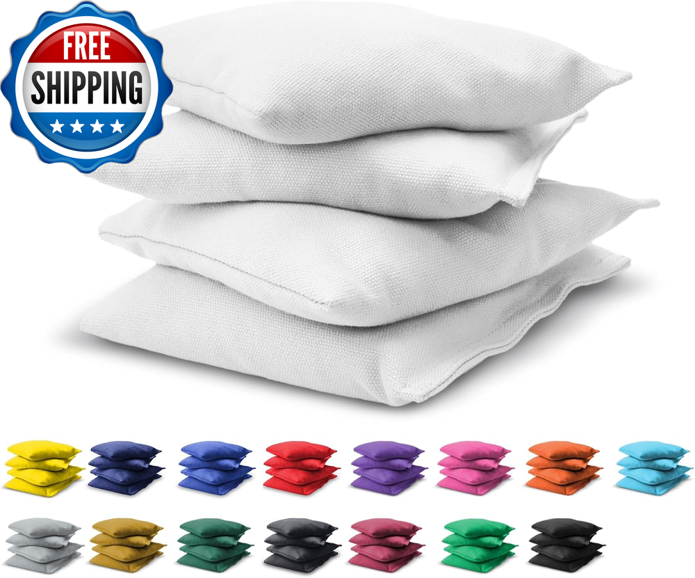 Regulation All-Weather Cornhole Bean Bags Set of 4 with 16 Color Options