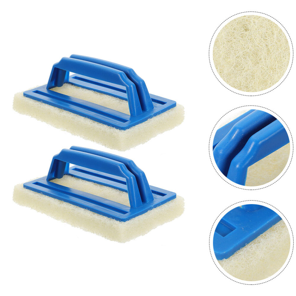 2 Pcs Sponge with Handle Cleaning Multi-purpose Brush Heavy-duty