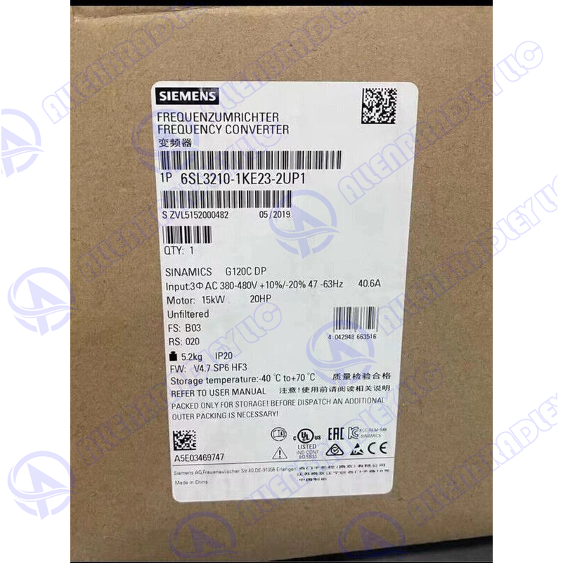 6SL3210-1KE23-2UP1 Siemens SINAMICS G120C Rated Power 15KW Fast Shipping