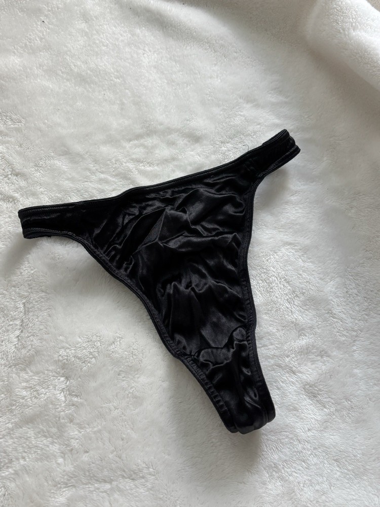 Victoria’s Secret Second Skin Black Tanga Thong