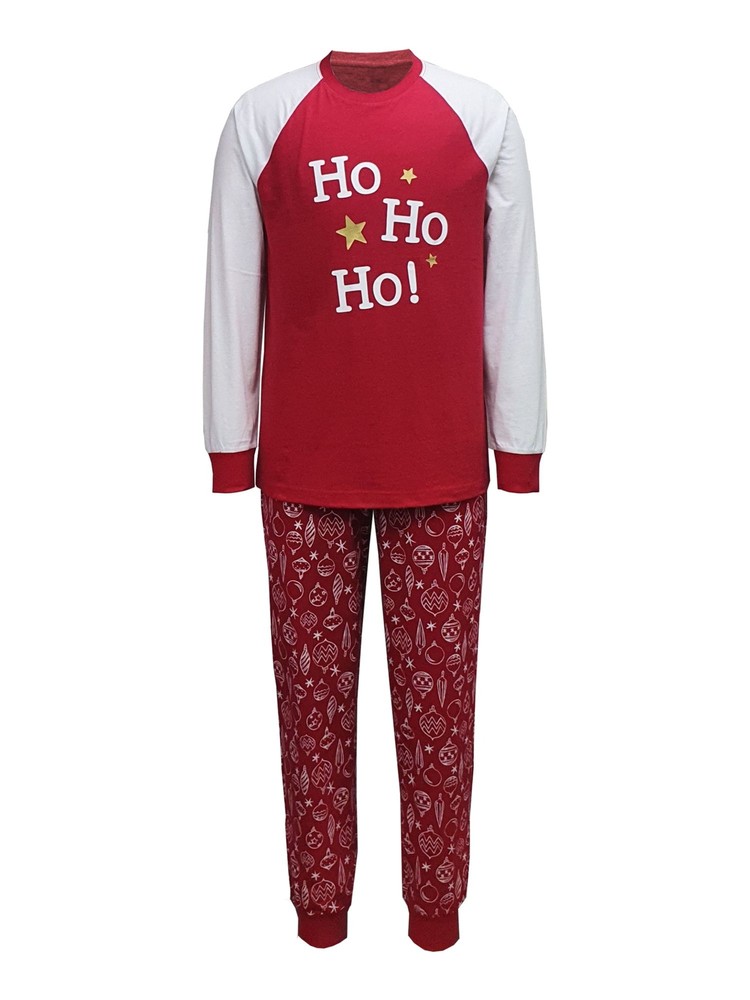 FAMILY PJs Sets Red Graphic Long Sleeve Crew Neck Cuffed Holiday  Size 1XB