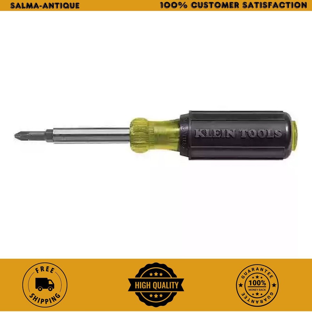 Klein Tools 32476 Multi-Bit Screwdriver / Nut Driver 5-in-1 Phillips Slotted NEW