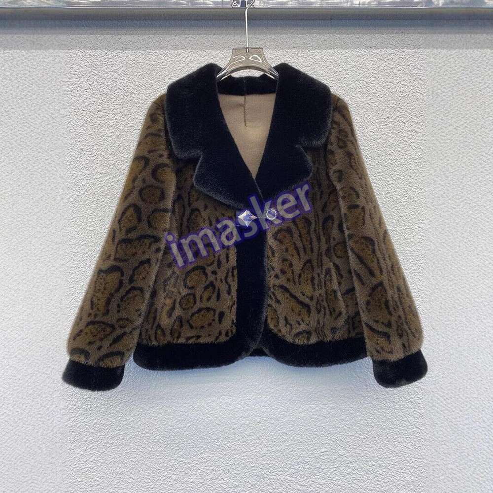Women Mink Fur Coat Winter Warm Thickened Slim Fit Short Jacket
