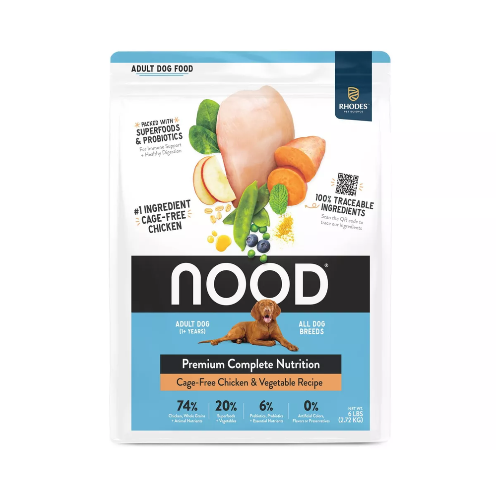 Premium Chicken Flavored NOOD Adult Dry Dog Food - 6lb Pack