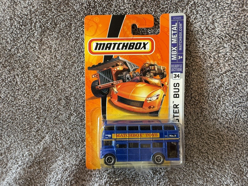 2007 Matchbox Routemaster Bus #34 - Blue Variant - MONMC - 1/64 Scale