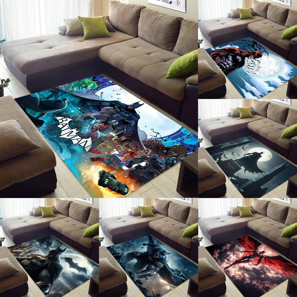 Batman Non-Slip Flannel Area Rug for Living Room Bedroom Home Decor  