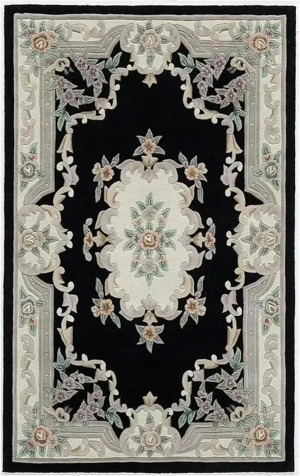 Premium Quality Hand Tufted Area Rug 8x10 Aubusson Design Carpet Wool Rug Gift