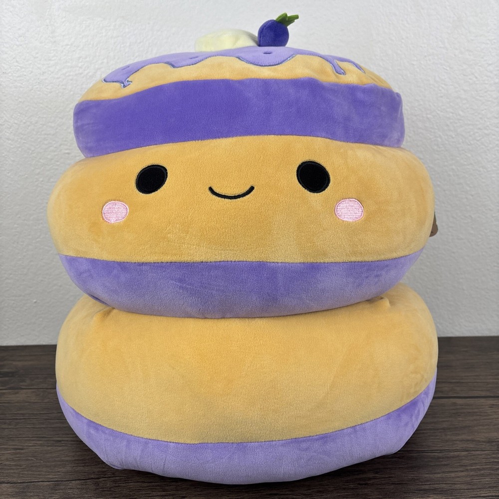 Squishmallow 16” Paden The Blueberry Pancake Food Soft Plush Toy Kellytoy New