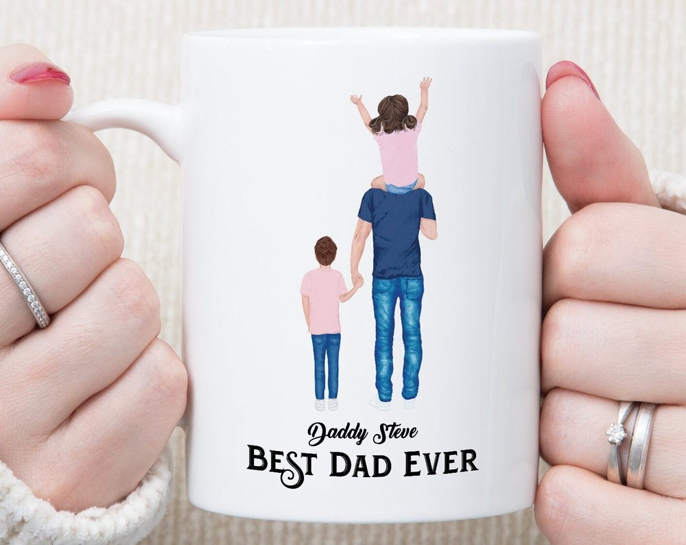 Best Dad Ever Coffee Mug Personalized Father Mug Custom Father Gift Fathers Day