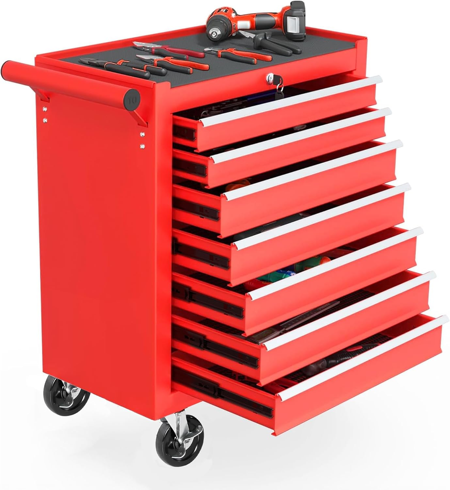 Tool Chest, Rolling Tool Chest with 7-Drawer, Tool Cabinet with Wheels