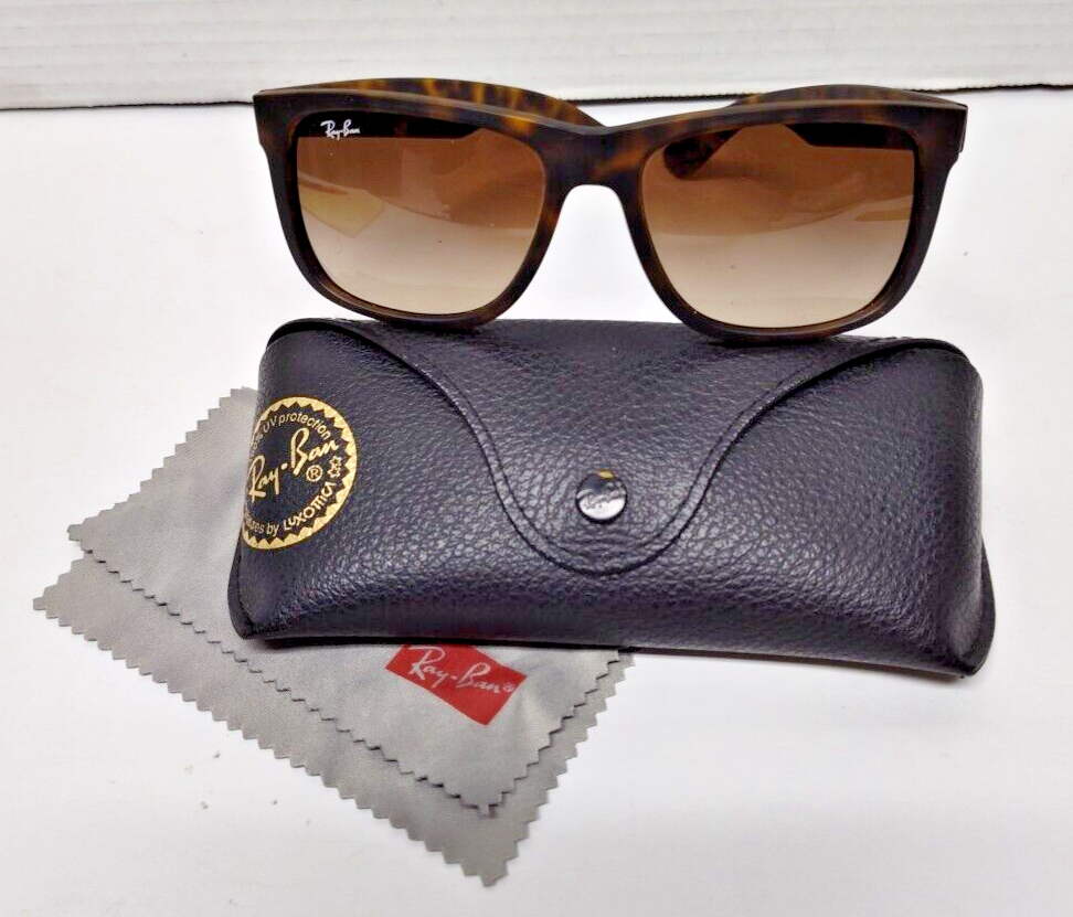 Ray Ban Justin RB4165 Tortoise Matte Brown Gradient  Sunglasses with Case