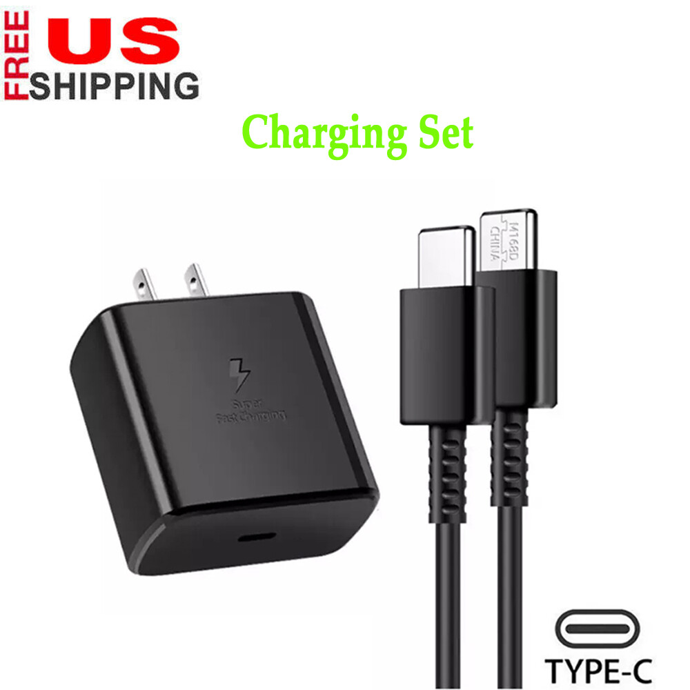 45W USB-C Fast Charger with 2M Cable for Samsung Huawei Phones