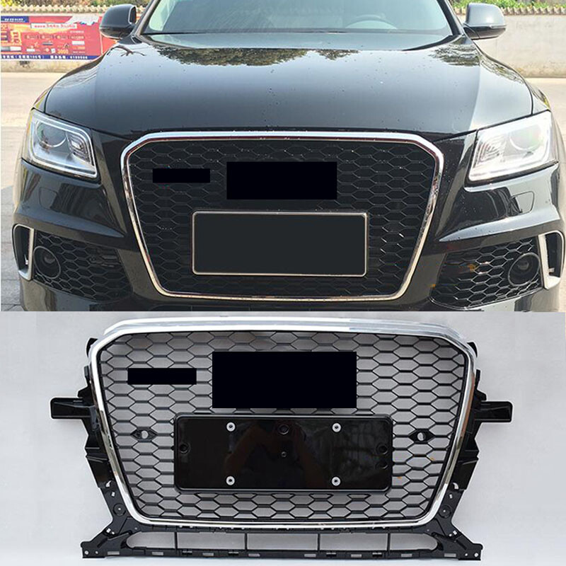 For Audi Q5 Sq5 Rsq5 Front Bumper Black Honeycomb Mesh Grill Grille