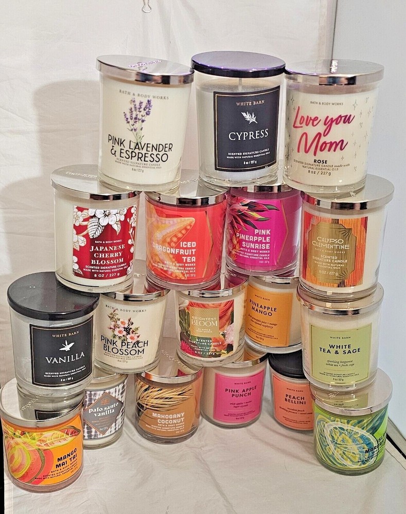 Single Wick BBW & White Barn Scented Candles & Candle Holders ~ Clearance Sale!-image