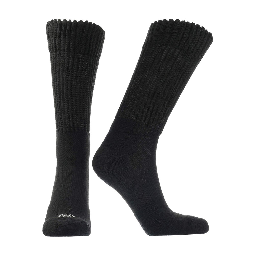 Diabetic Non-Binding Active Socks, Men's Crew Length Cushioned Performance So...