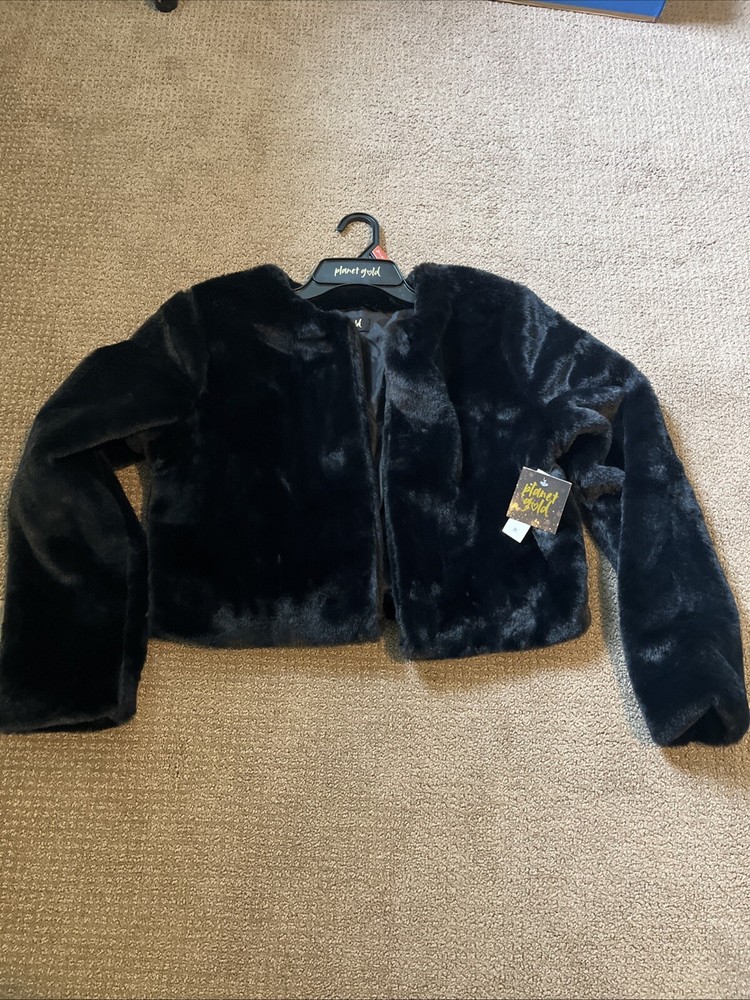 Faux Fur Black Ladies Jacket New With Tags