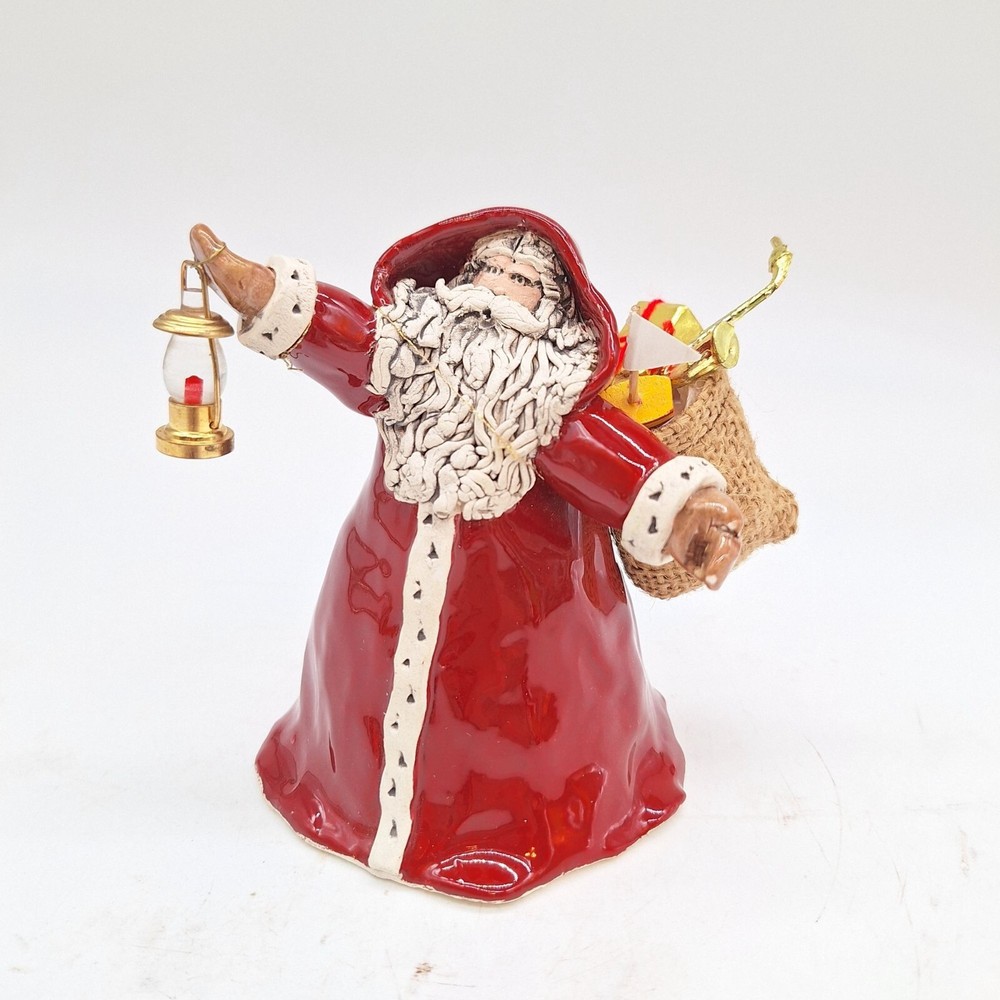 Old world Santa Claus St. Nicholas handmade ceramic figurine 5