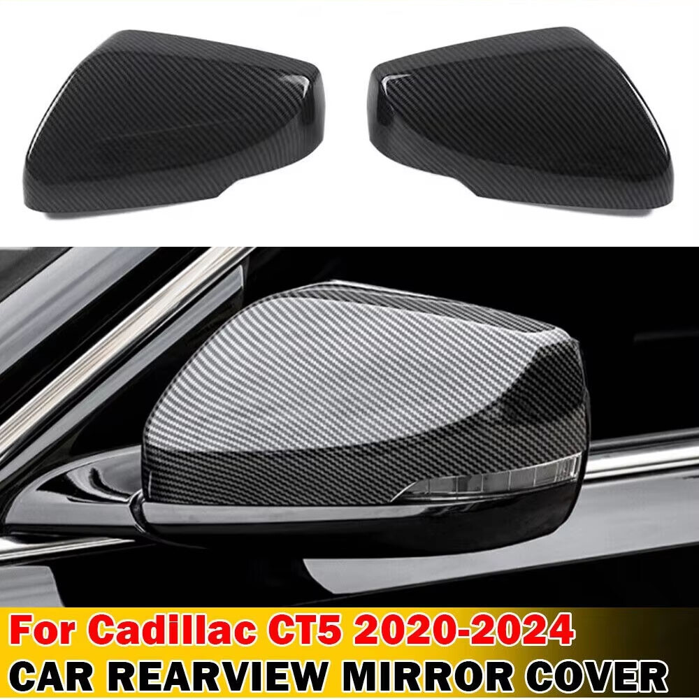 For Cadillac CT5 CT6 2020-2024 Rearview Side Mirror Cover Wing Cap Trim Add on