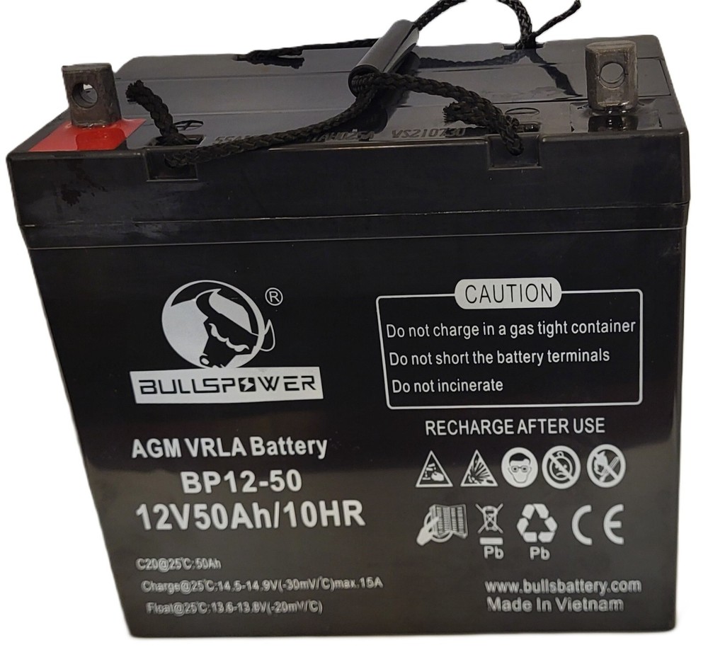BULLSPOWER 12 Volt 50 AH, Nut and Bolt (NB) Terminal, Rechargeable SLA Battery