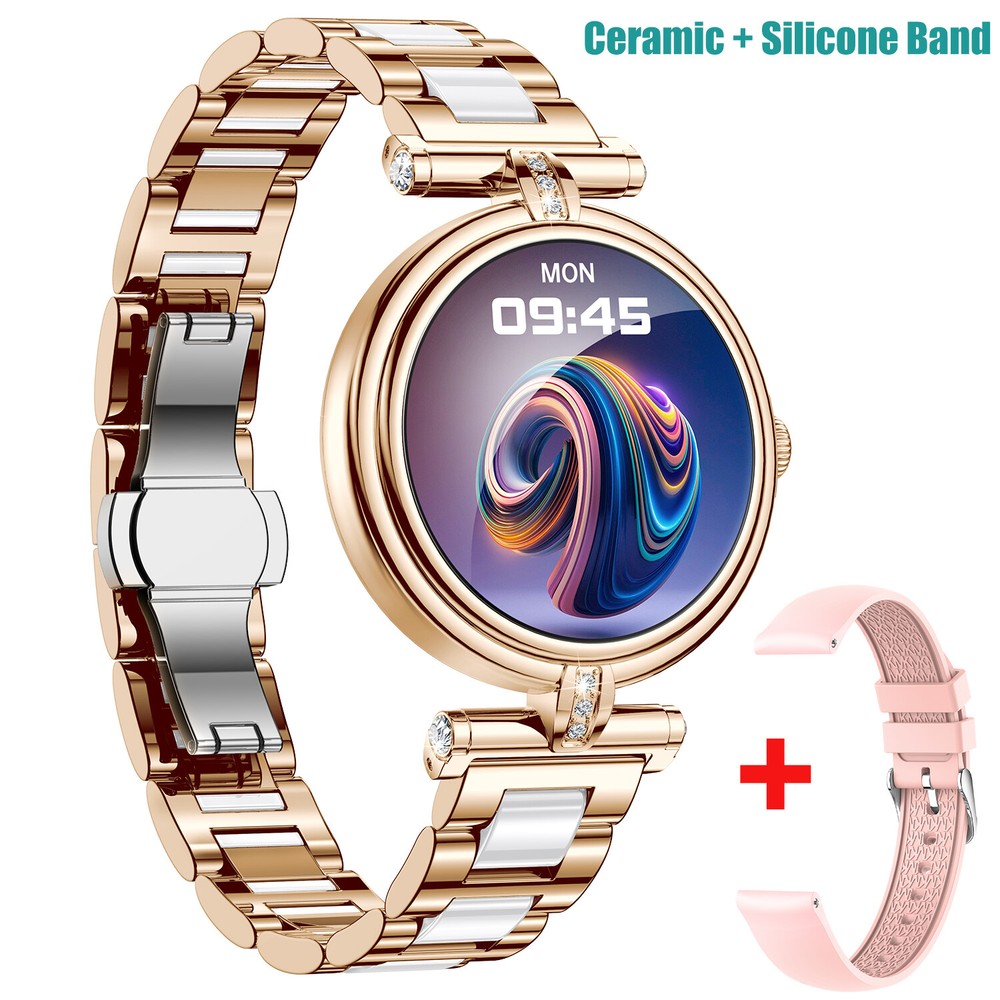 Women Luxury Smart Watch Bluetooth Blood Pressure HD Smartwatch For Android iOS
