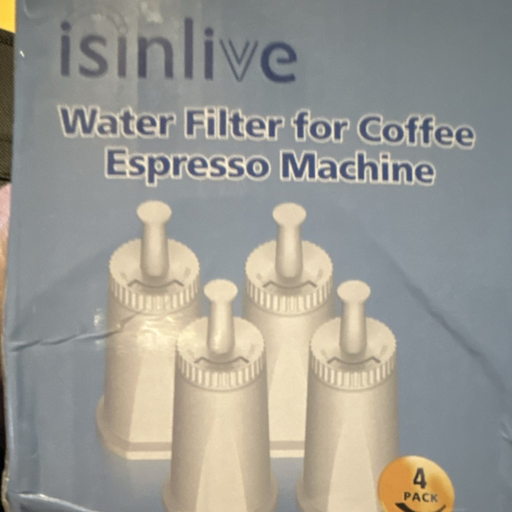 isinlive Water Filter White 4 Pack for Espresso & Coffee Machines
