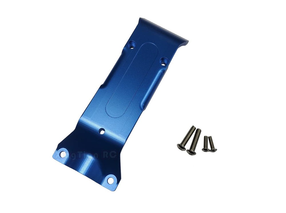 Aluminum Alloy Upgrade Rear Skid Plate fits Traxxas 1/10 New EREVO 2.0 - Blue