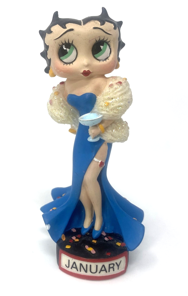 Vintage Betty Boop Danbury Mint January Calendar Figurine New Year Collectible
