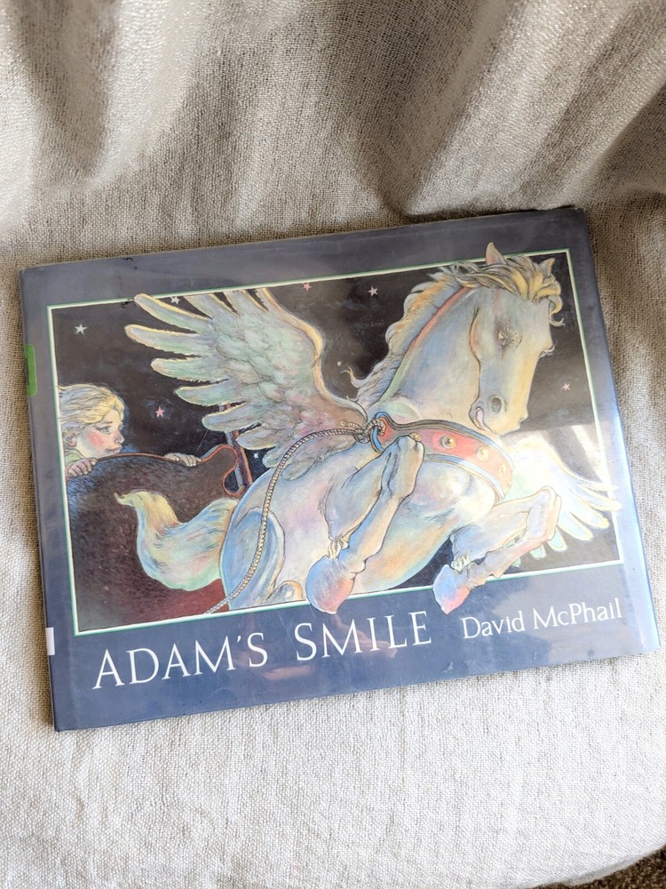 Vintage 1987 First Edition Adam's Smile by David McPhail Hardcover with Dust Jacket