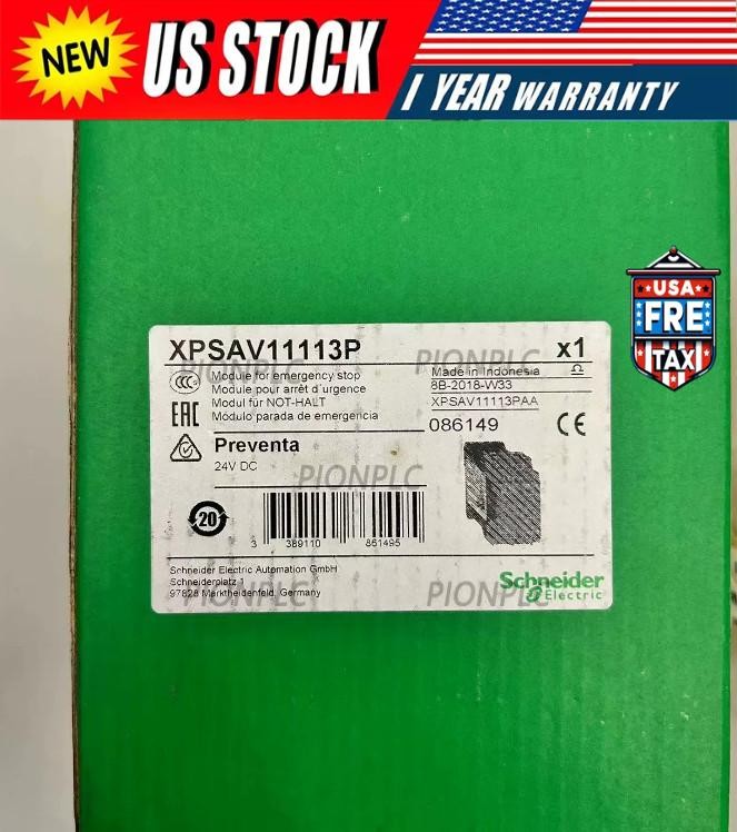 One New Schneider XPSAV11113P 24VDC Safety Relay Expedited Shipping