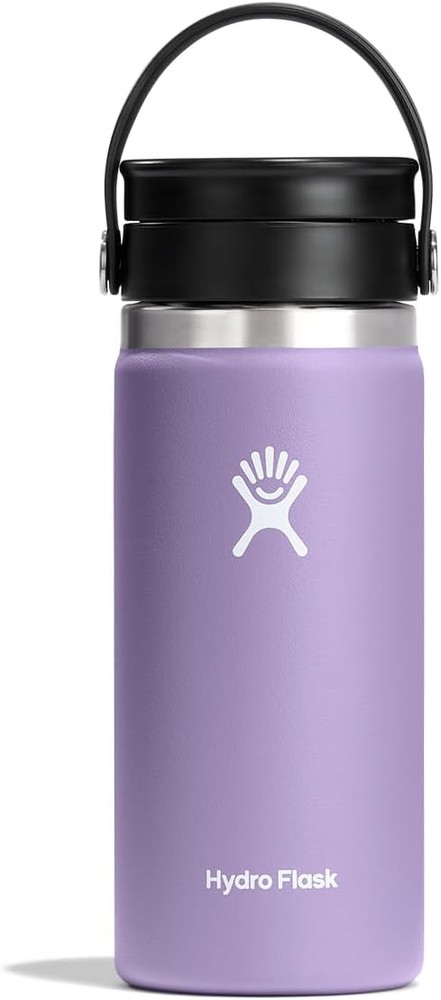 HYDRO FLASK Wide Mouth Insulated 16oz Water Bottle in Moonshadow Purple – Leakproof & Durable