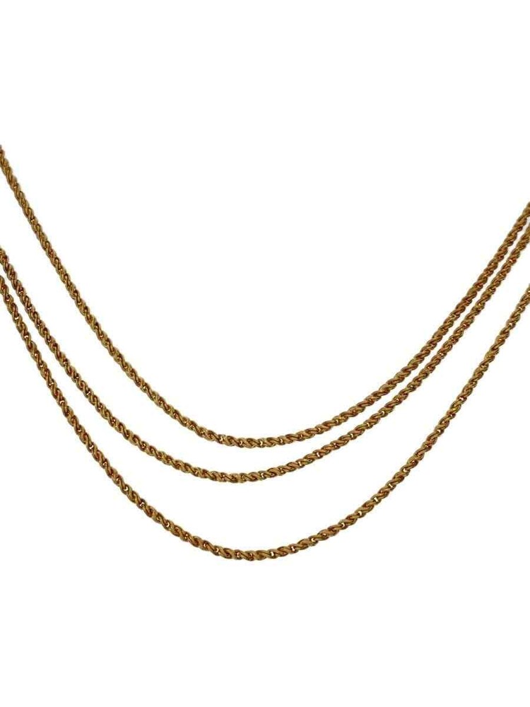 Christian Dior 3 Strand Chain Necklace / Gld / No Top / Women's EO975