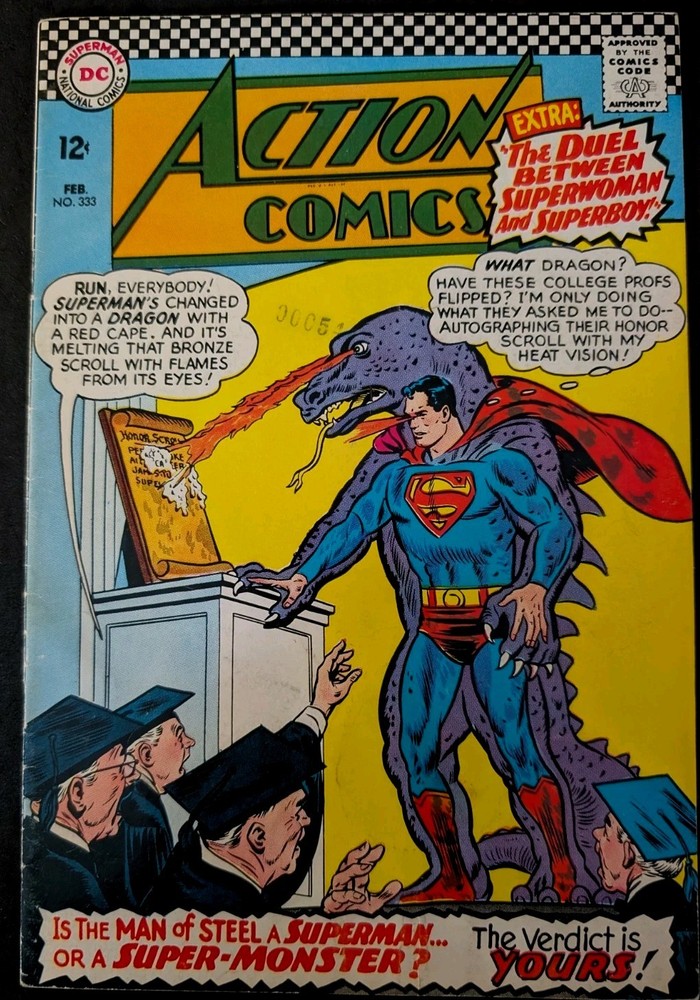 ACTION COMICS #333 VF/FN DC COMICS SILVER AGE SUPERMAN - SUPER MONSTER