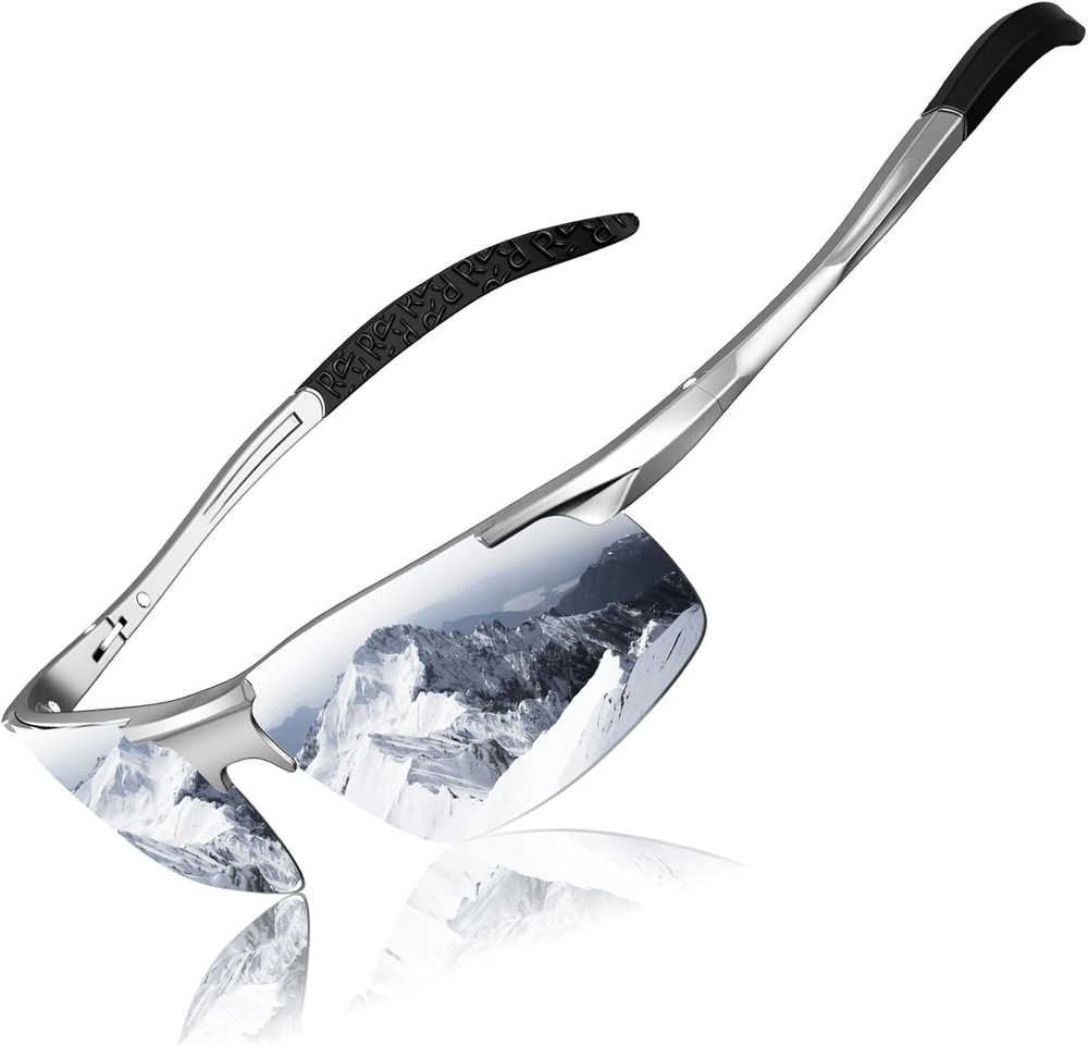 Polarized Sunglasses Men Sport Driving Sun Glasses Ultralight Al-Mg Mirrored Sha