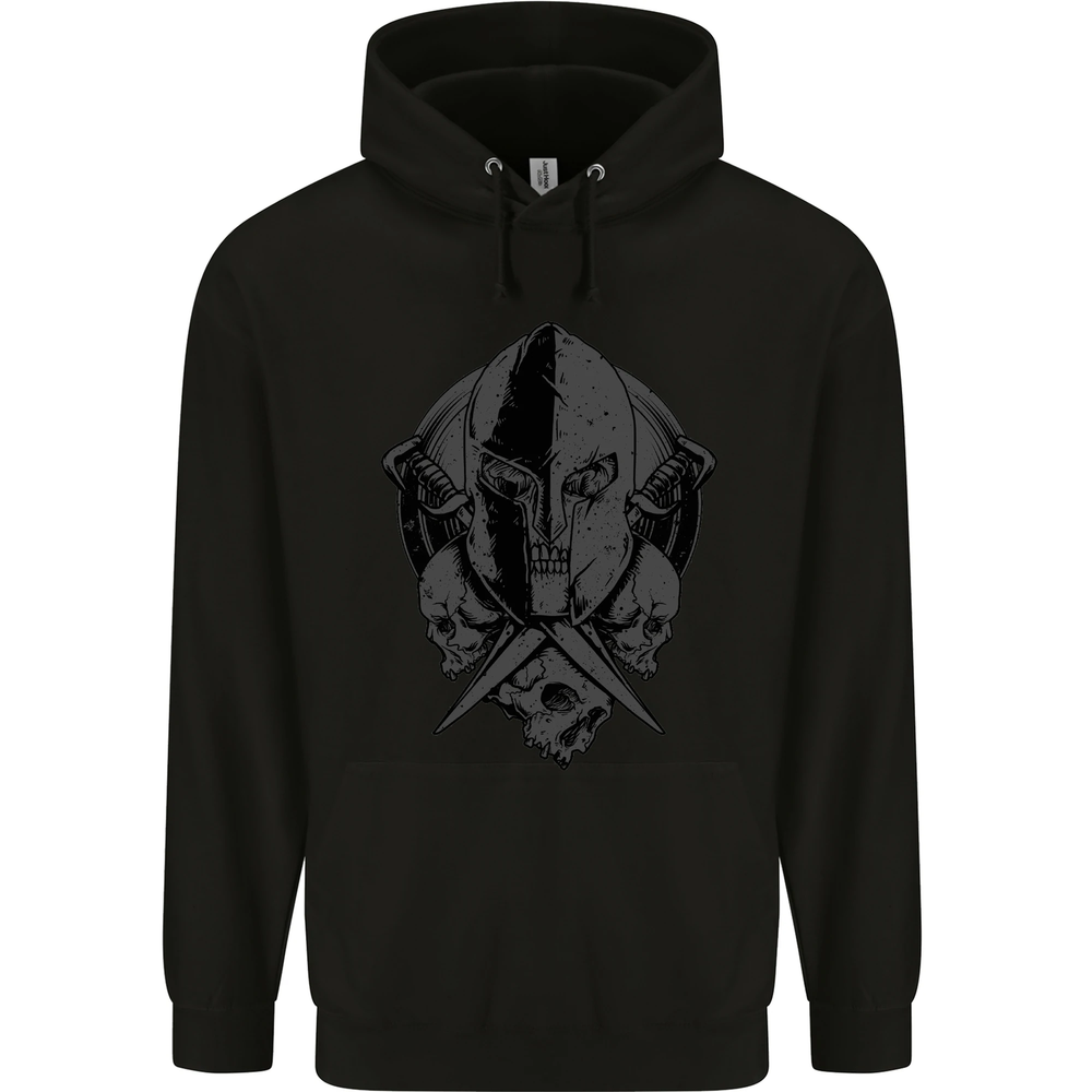 Spartan Skull Roman Helmet Gym MMA Mens 80% Cotton Hoodie