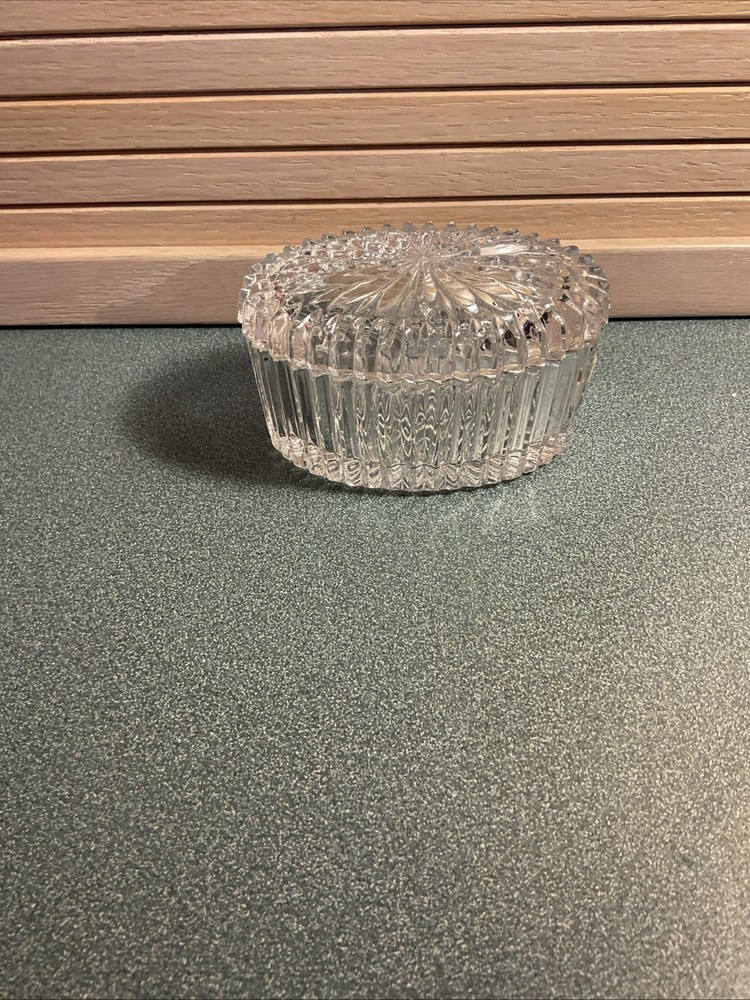 Oval Crystal Trinket Box for Jewelry and Keepsakes