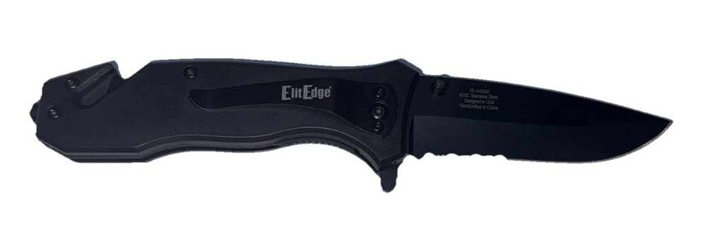 Elite Tactical Black Pocket Knife - Sharp High-Quality Hunting Camping Fishing Military Survival Tool