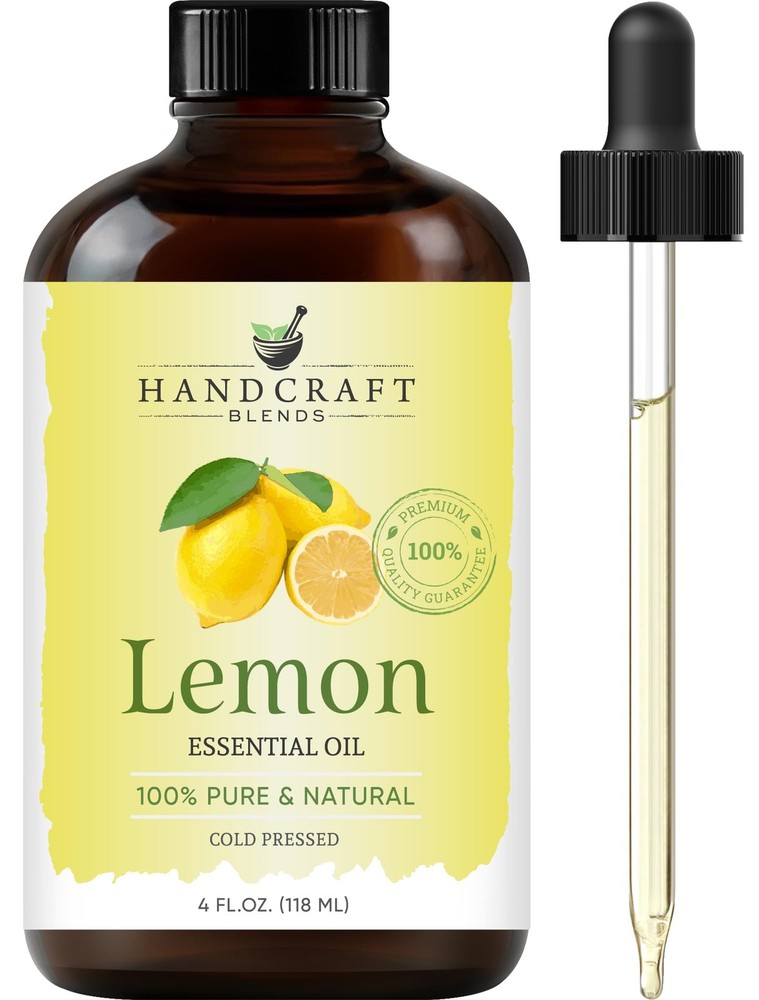 Lemon Essential Oil - Huge 4 Fl Oz - 100 Pure and Natural - Premium Grade Essen
