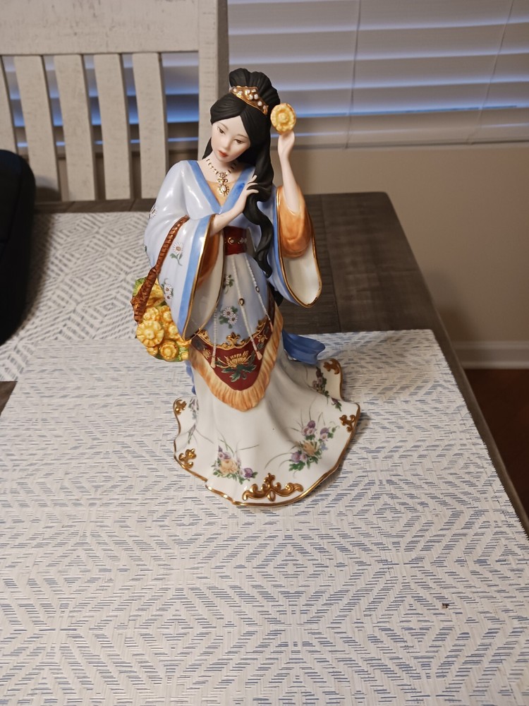 The Chrysanthemum Princess By Lena Liu Danbury Mint Porcelain Figurine