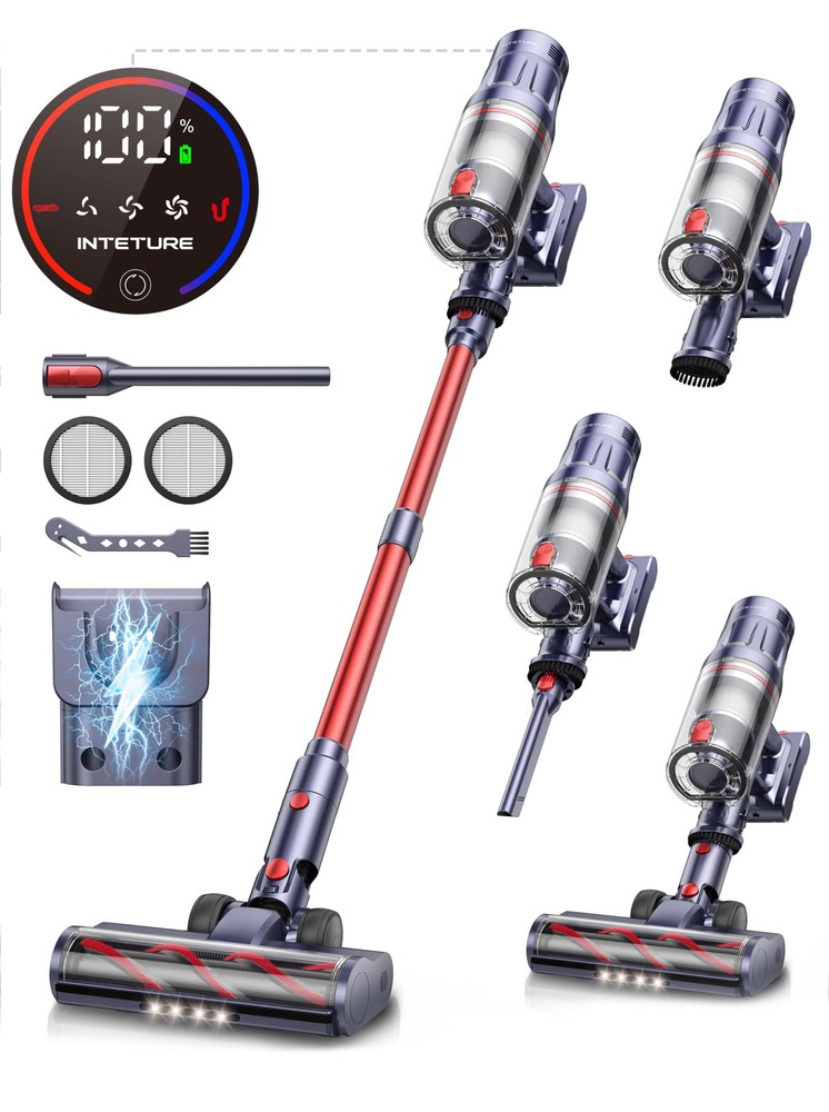 Cordless Vacuum Cleaner, 550W 45Kpa Vacuum Cleaners for Home, Stick Vacuum wi...