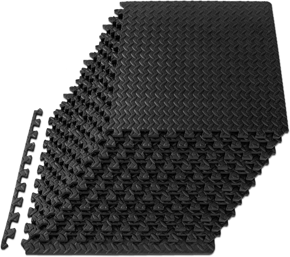 Prosourcefit Puzzle Exercise Mat ½ In, EVA Interlocking Foam Floor Tiles for Hom