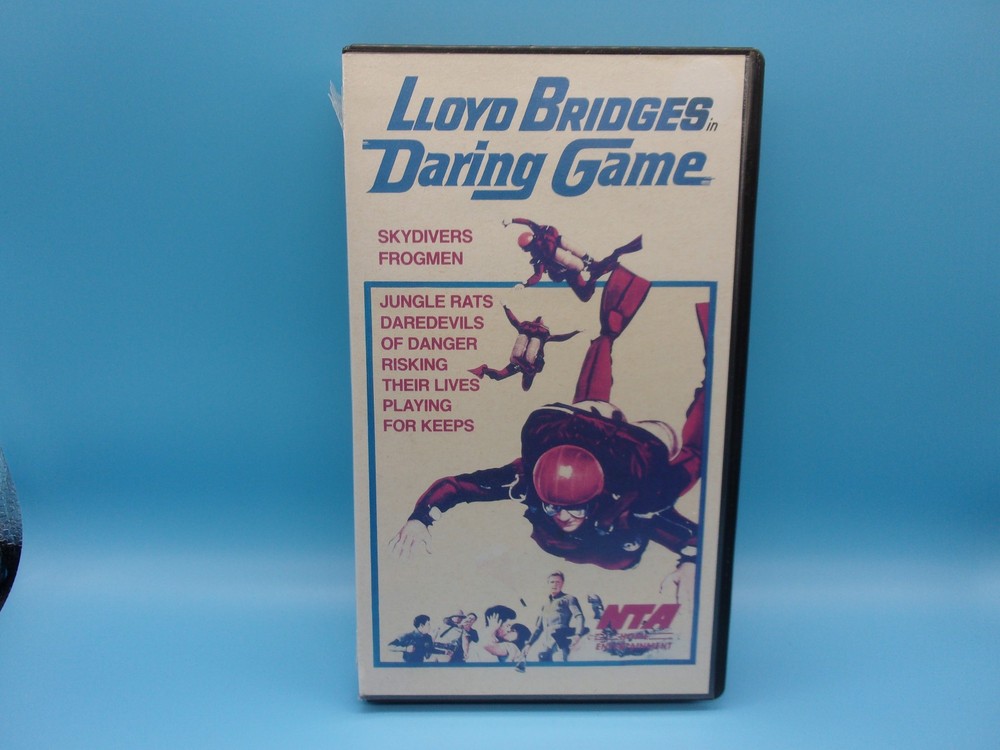 DARING GAME ( VHS 1968 NTA ) ORIGINAL LLOYD BRIDGES RARE DAREDEVIL COLLECTIBLE !