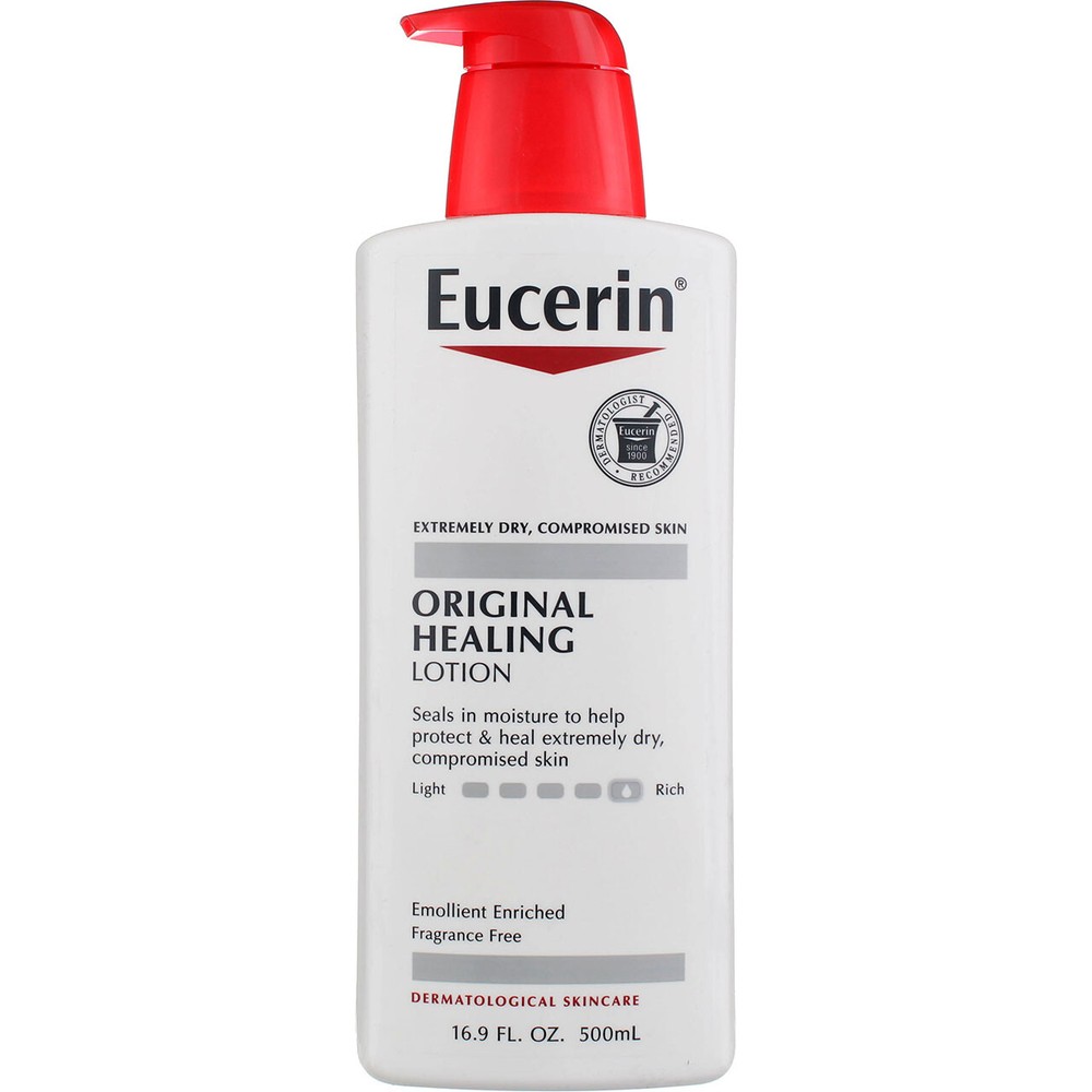 3 Pack Eucerin Original Healing Lotion, Unscented, 16.9 fl oz