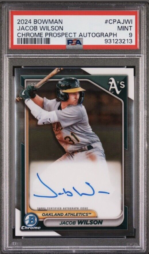 2024 Bowman Chrome Prospects Autographs #CPAJWI Jacob Wilson PSA 9 Mint