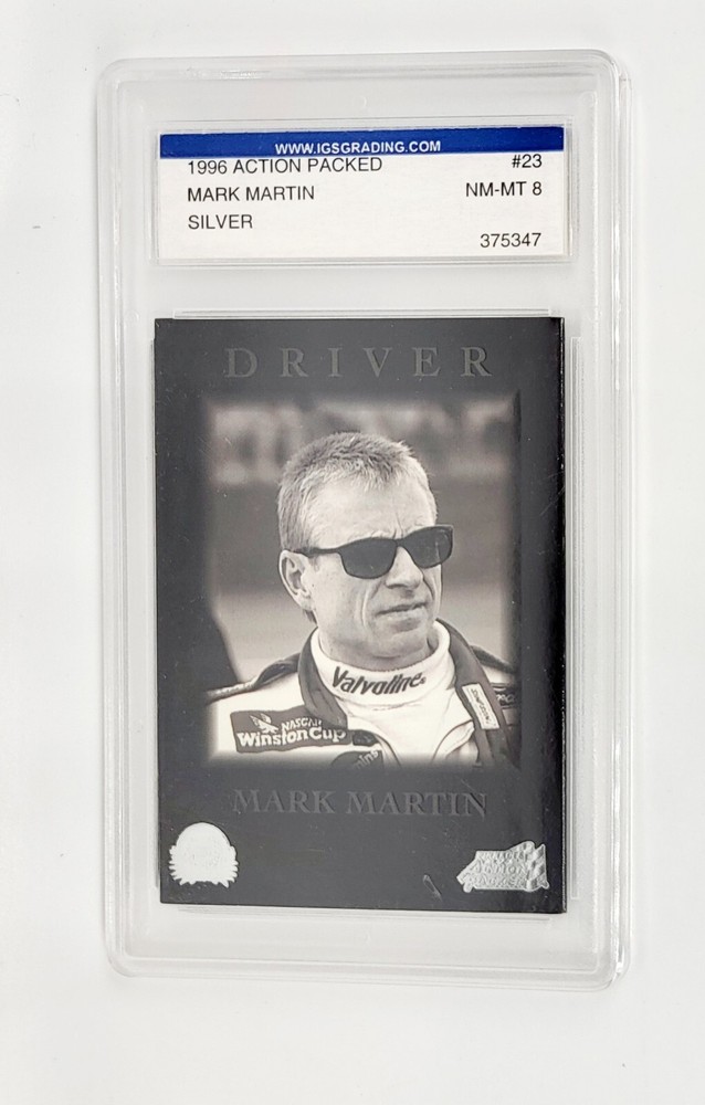 1996 Action Packed NASCAR Mark Martin #23 Graded Silver Rare Promo Card