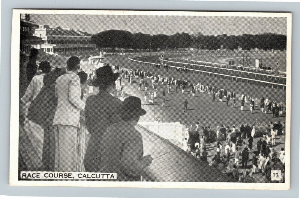 Calcutta India, Race Course Vintage Souvenir Postcard